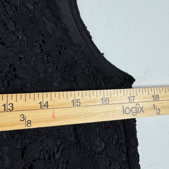 J. Crew‎ Blouse Women S Black Sleeveless Lace Ruffle Classic Career Old Money - Picture 10 of 10